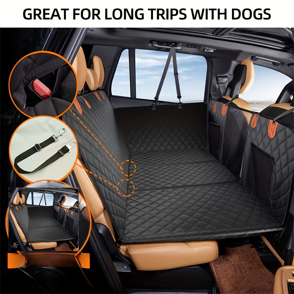 Hard-Base Dog Back Seat Protector — Waterproof & Non-Slip