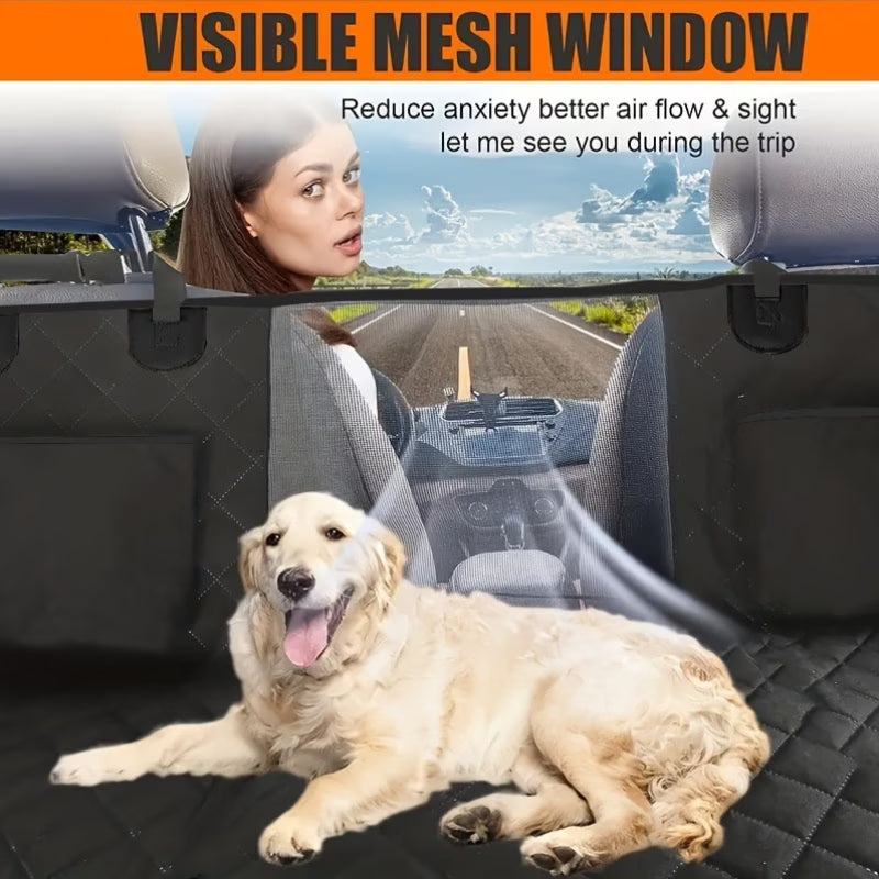 Hard-Base Dog Back Seat Protector — Waterproof & Non-Slip
