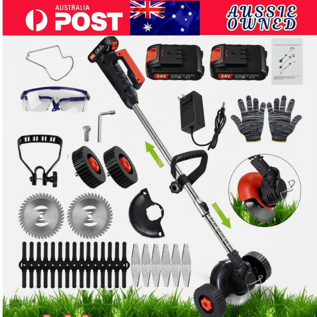3-in-1 Cordless Grass Trimmer & Edger — 24V Whipper Snipper