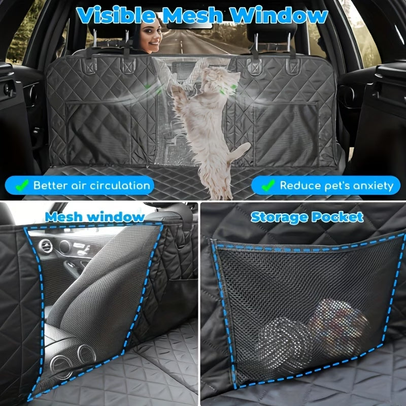Hard-Base Dog Back Seat Protector — Waterproof & Non-Slip