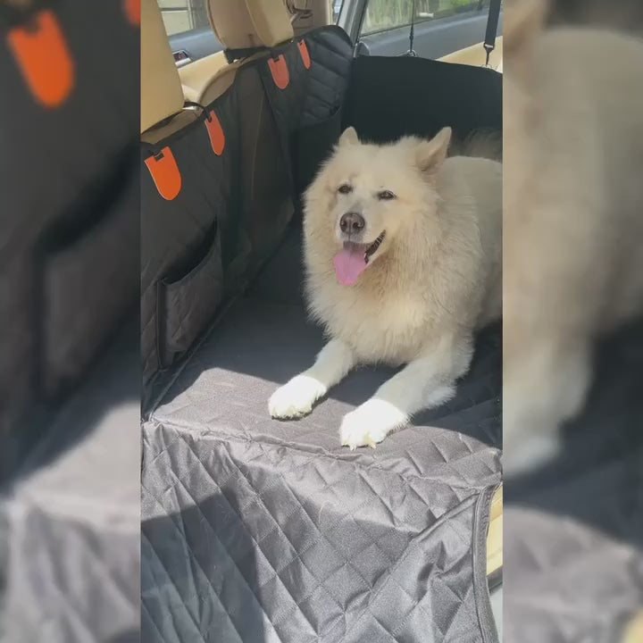 Hard-Base Dog Back Seat Protector — Waterproof & Non-Slip
