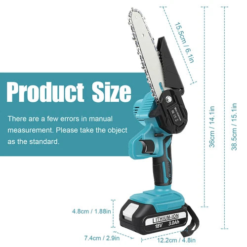 Cordless Mini Chainsaw — 6 Inch One-Handed 550W