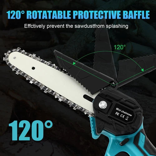 Cordless Mini Chainsaw — 6 Inch One-Handed 550W